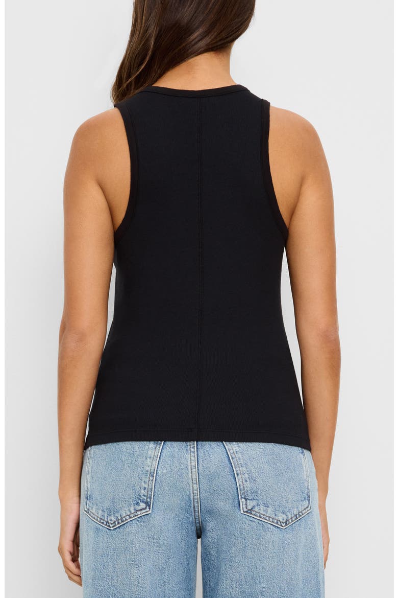 Ivara Racerback Rib Tank, Alternate, color, BLACK