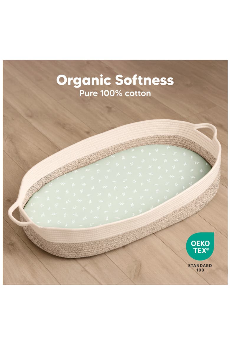 2-Pack Soothe Fitted Bassinet Sheets, Alternate, color, Herb