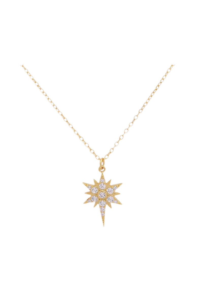 Starburst Necklace, Main, color, Gold