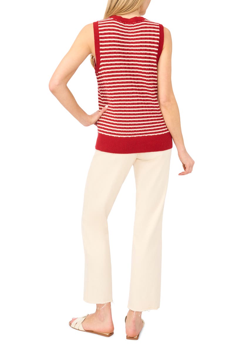 Stripe Sweater Vest, Alternate, color, LAVA FALLS