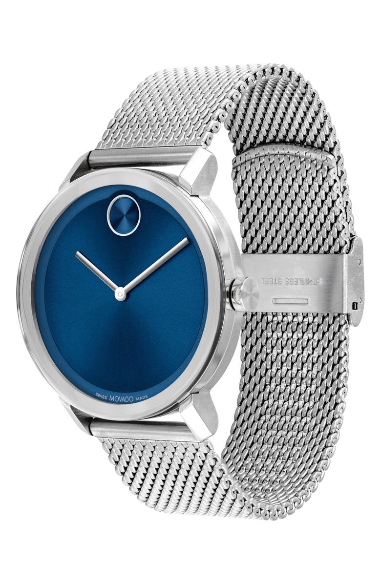 Movado Bold Evolution Mesh Strap Watch, 40mm, Alternate, color,