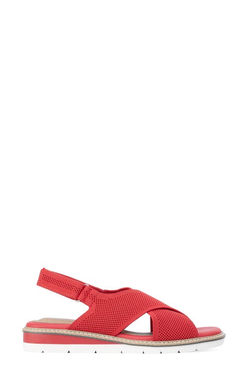 Me Too Azania Slingback Platform Wedge Slide Sandal In Mt Red