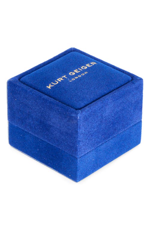 Kurt Geiger London Crystal Heart Halo Cocktail Ring In Multi