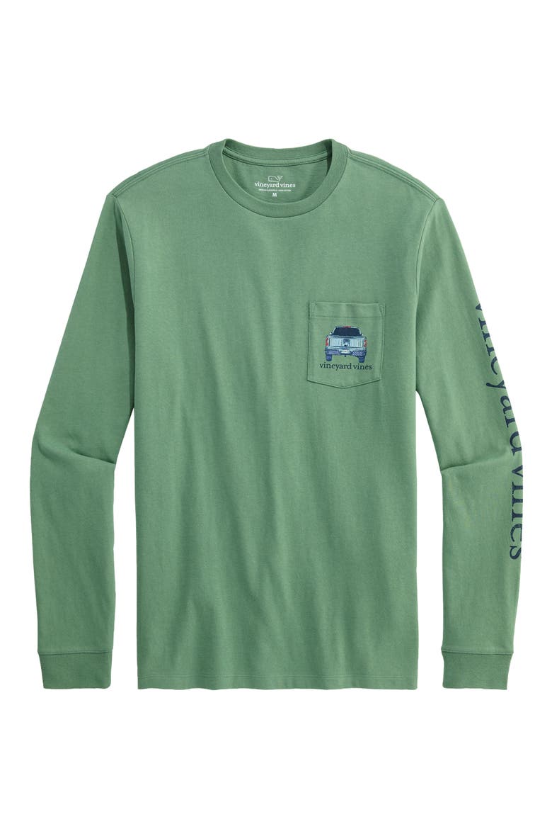 Pickup Truck Marsh Dogs Graphic Pocket Tee, Main, color, OLIVE DUSK