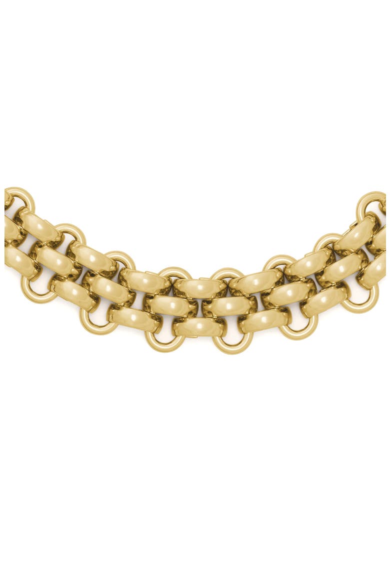 chain reaction choker necklace, Alternate, color, GOLD.