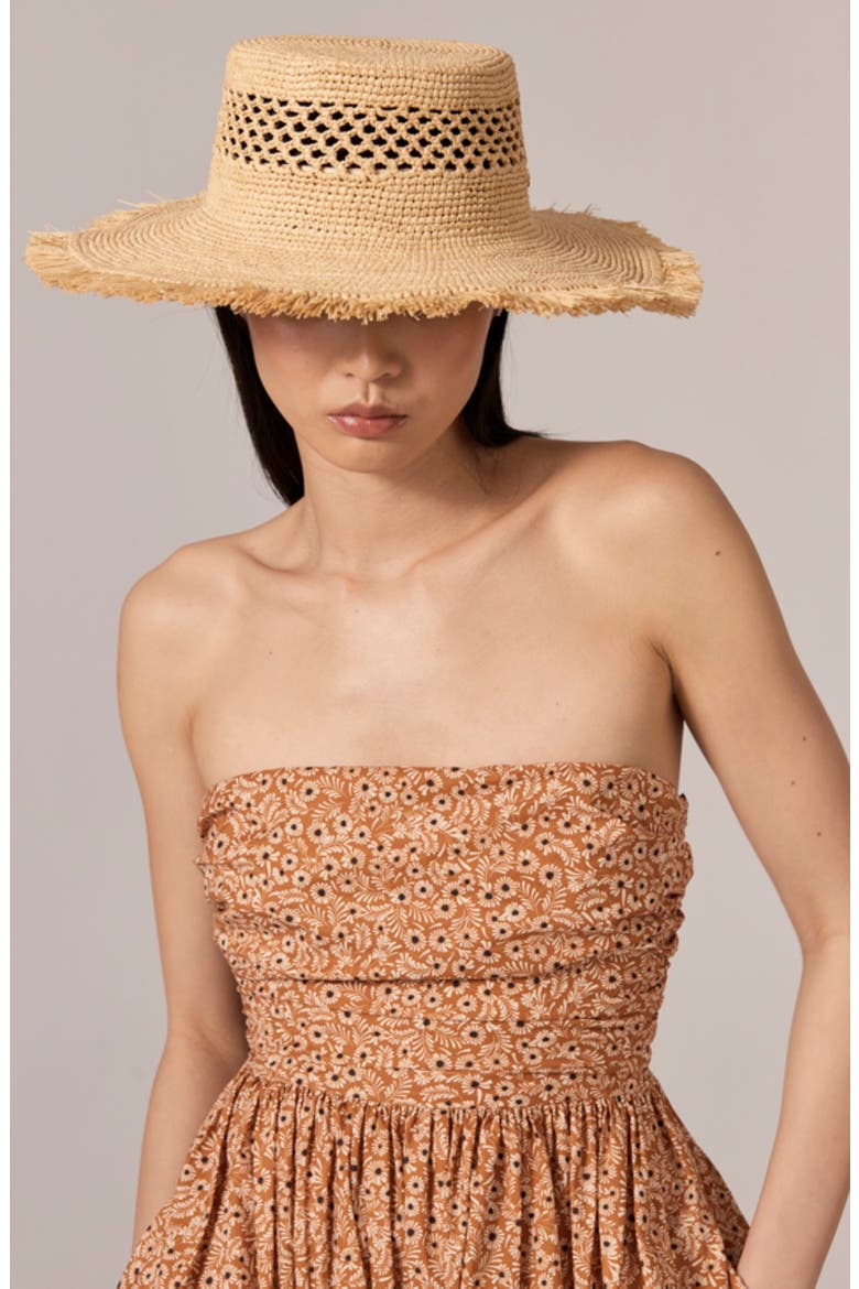 Ivy Raffia Boater, Alternate, color, NATURAL