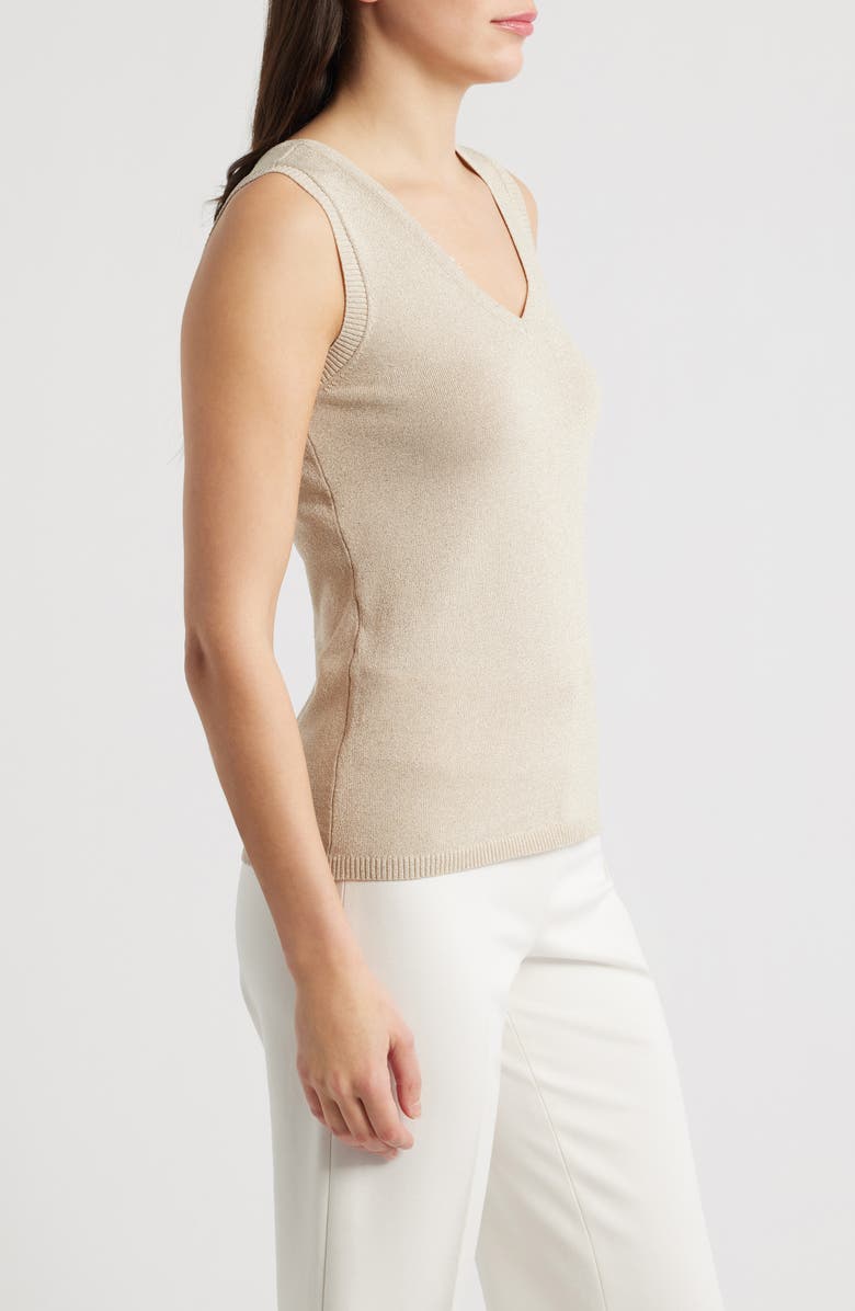 Tahari ASL V-Neck Sweater Tank, Alternate, color,