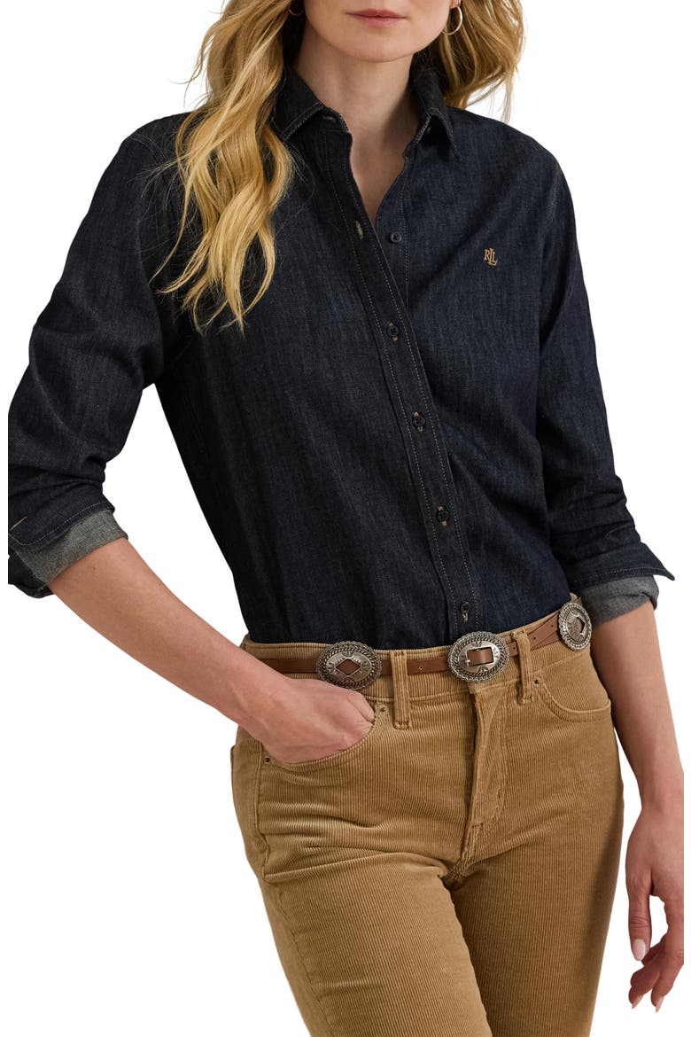 Jamelko Classic Fit Denim Button-Up Shirt, Main, color, RINSE WASH BLUE