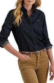 Lauren Ralph Lauren Jamelko Classic Fit Denim Button-Up Shirt