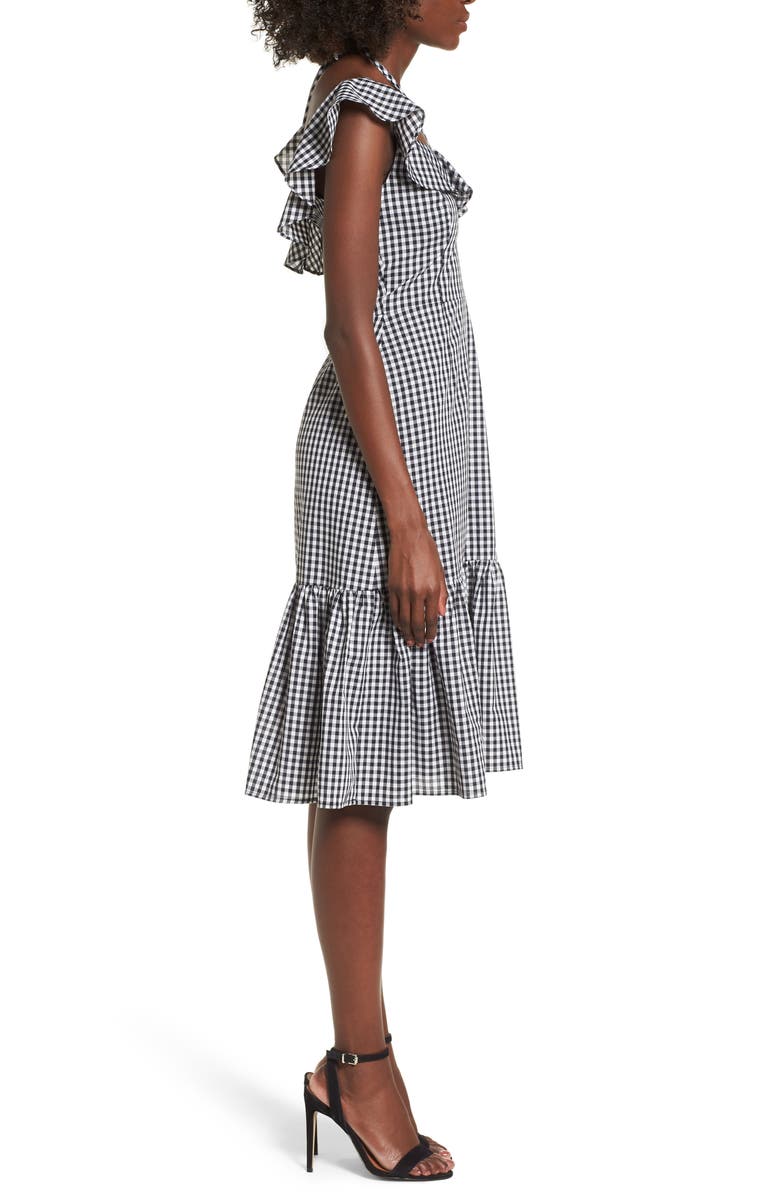 WAYF Zander Ruffle Midi Dress, Alternate, color,