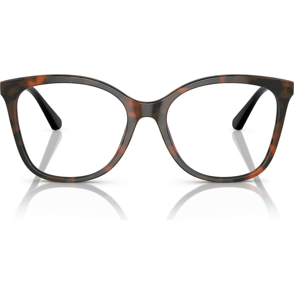 Emporio Armani 54mm Square Optical Glasses In Black