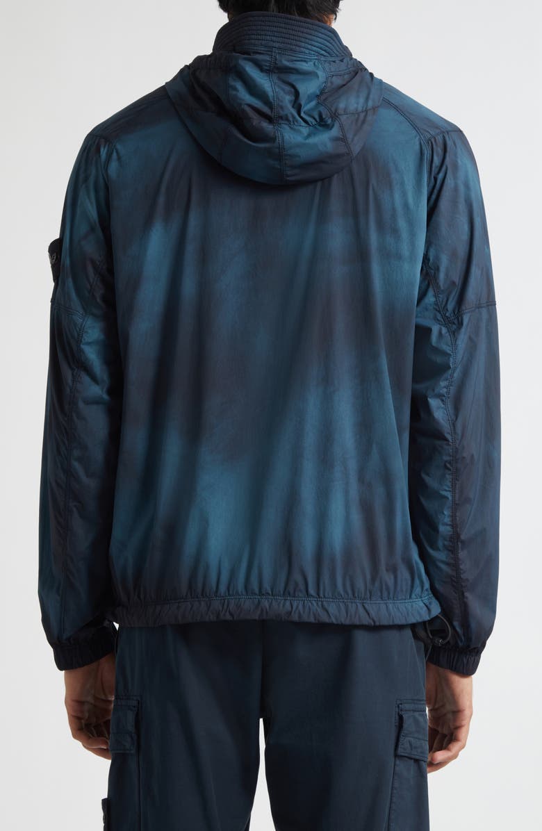 Stone Island Dégradé Water Repellent Nylon Hooded Jacket, Alternate, color, V0029 Black