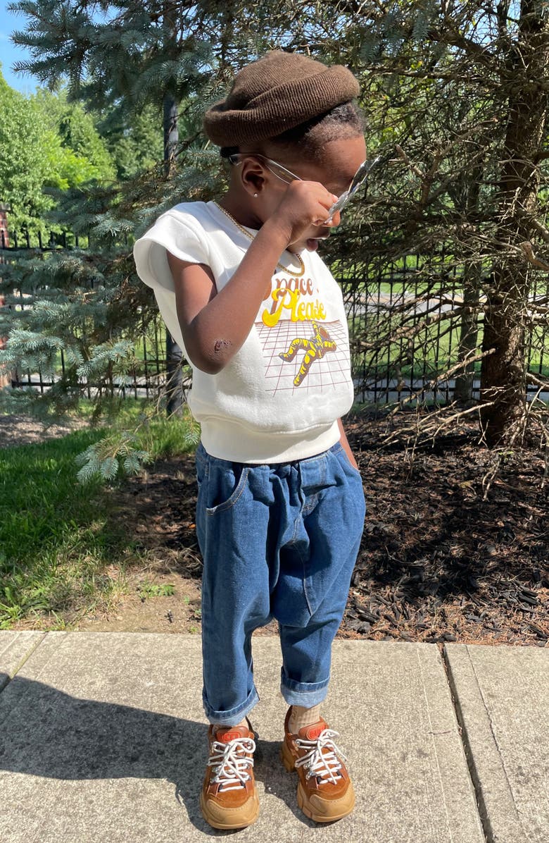 King + Lola Kids' Denim Baggy Pants, Alternate, color, 