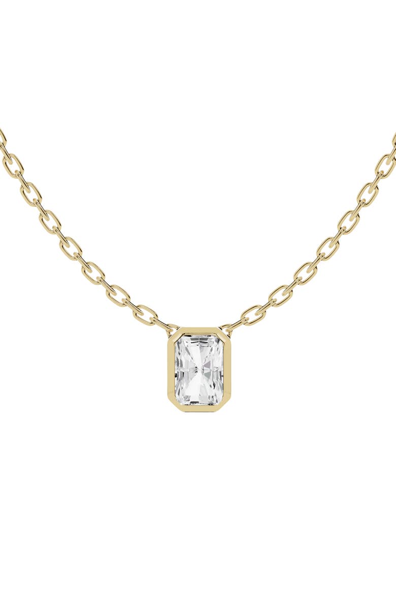 Jennifer Fisher 18K Gold Radiant Lab Created Diamond Pendant Necklace, Main, color, D1.0ct - 18K Yellow Gold