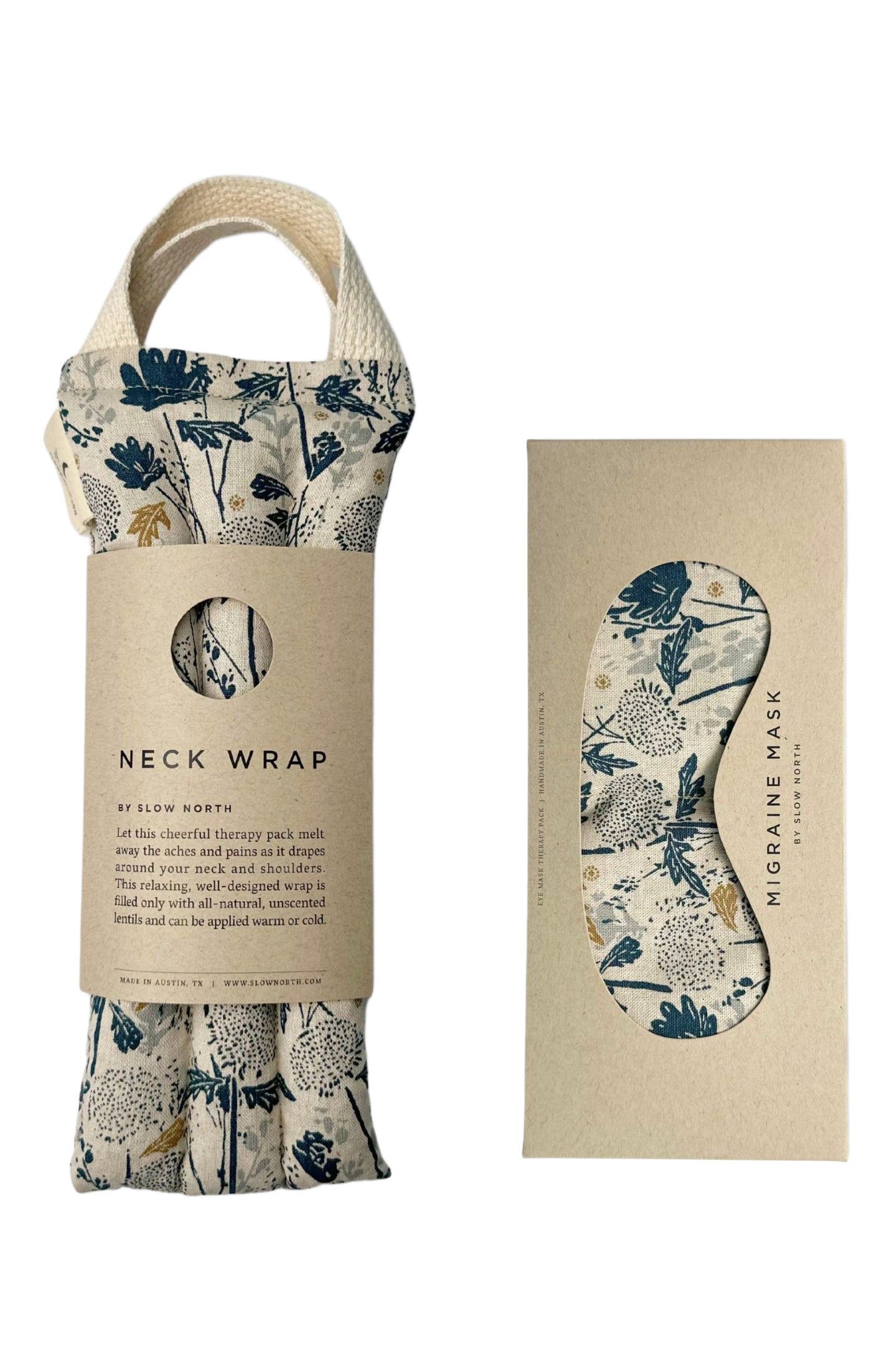 SLOW NORTH Eye Mask + Neck Wrap Bundle - Wander Field 