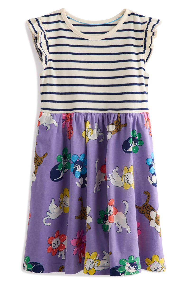 Mini Boden Kids' Mix Print Cotton Jersey Dress, Main, color,