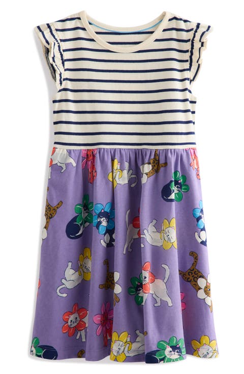 Kids' Mix Print Cotton Jersey Dress (Toddler, Little Kid & Big Kid)