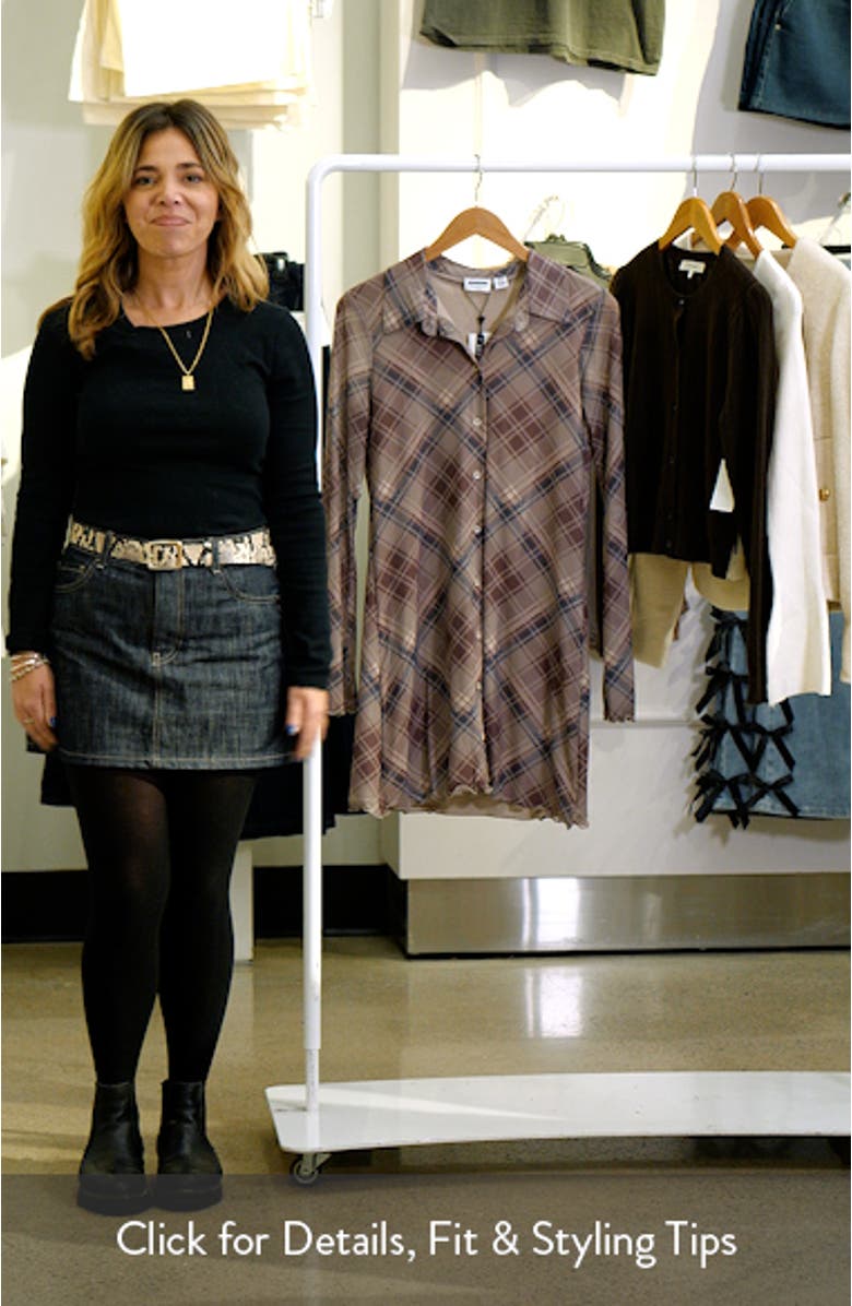 Gracie Long Sleeve Mini Shirtdress, sales video thumbnail