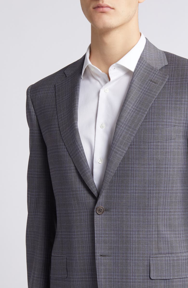 Canali Siena Regular Fit Plaid Wool Suit, Alternate, color, 