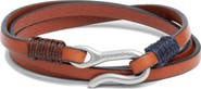 Caputo & Co. Leather Triple Wrap Bracelet
