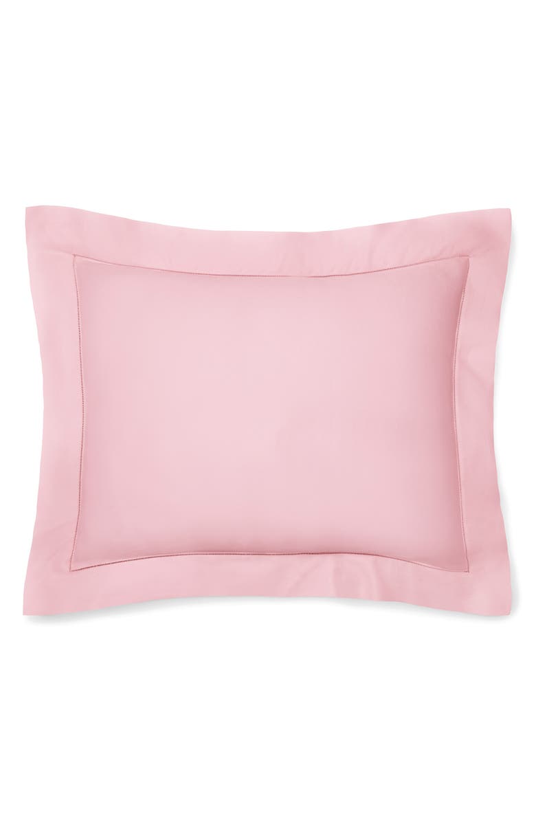 SFERRA Fiona Cotton Sateen Sham, Main, color, Carnation