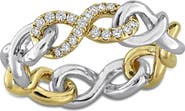 Created Forever Lab-Grown Diamond Two-Tone Infinity Band Ring - 0.19ct.