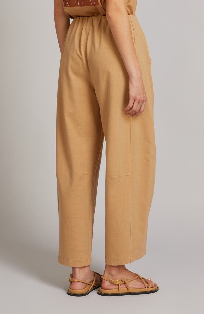MM by Max Mara Belli Jersey Barrel Leg Pants, Alternate, color, Camel