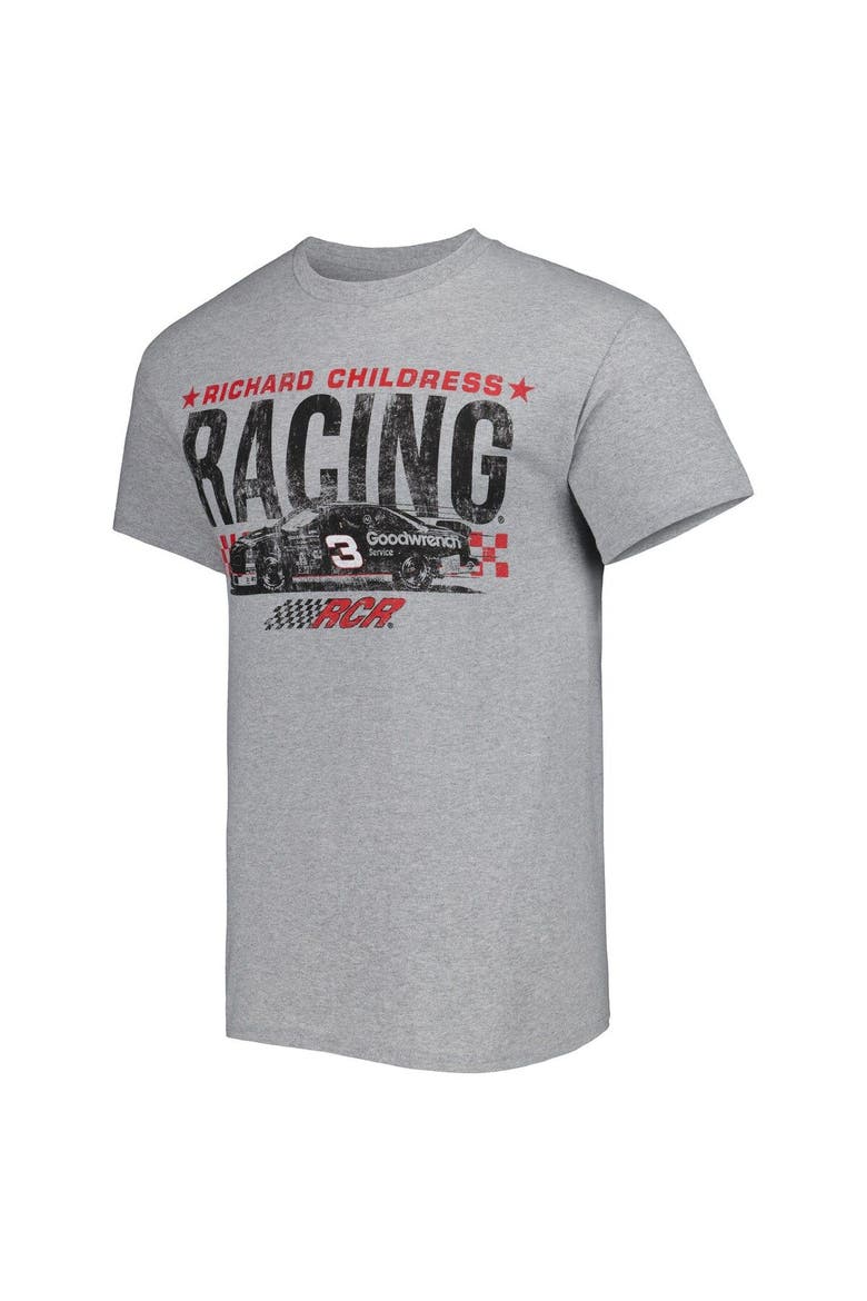Men's Checkered Flag Heather Gray Richard Childress Racing Goodwrench Two-Sided Car T-Shirt, Alternate, color, Heather Gray