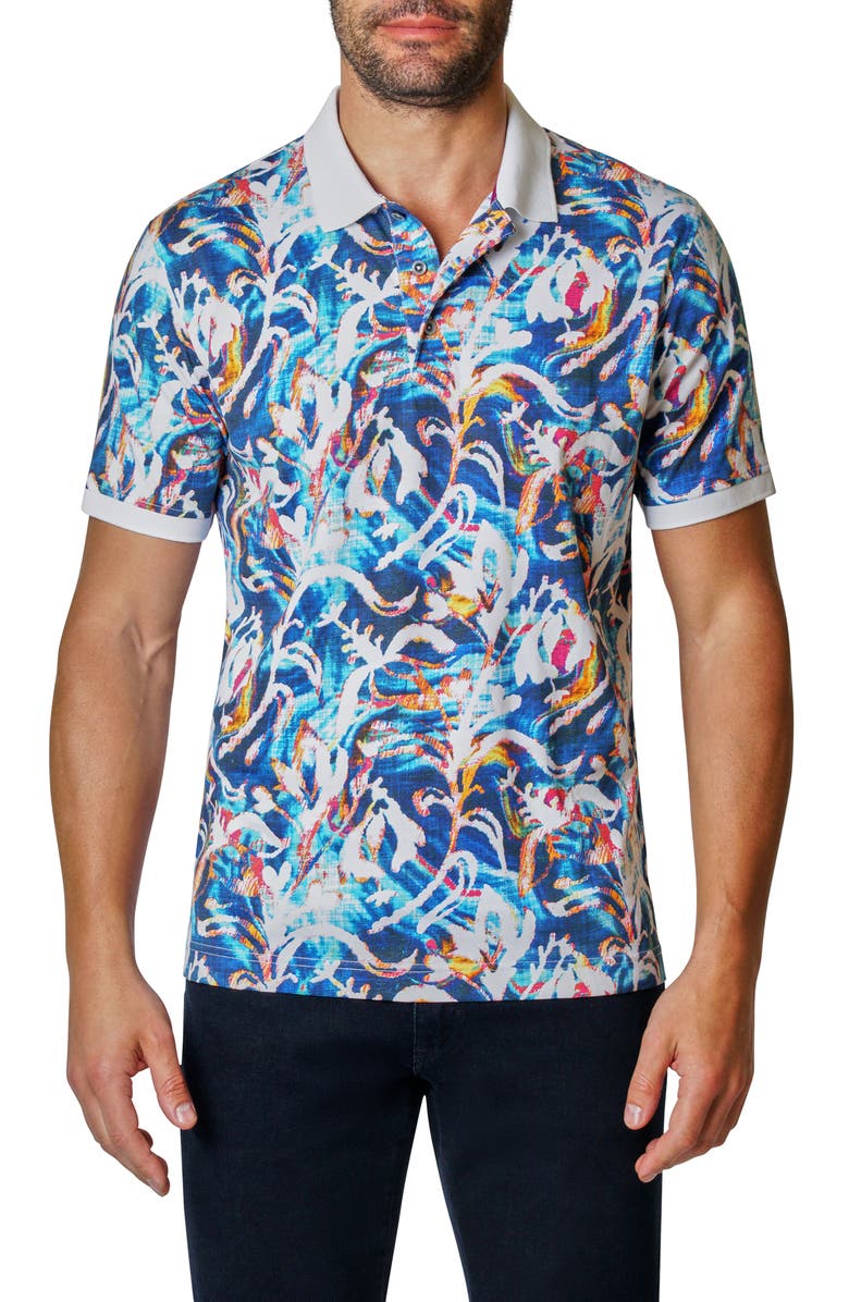 Robert Graham Warner Knit Polo, Main, color, 