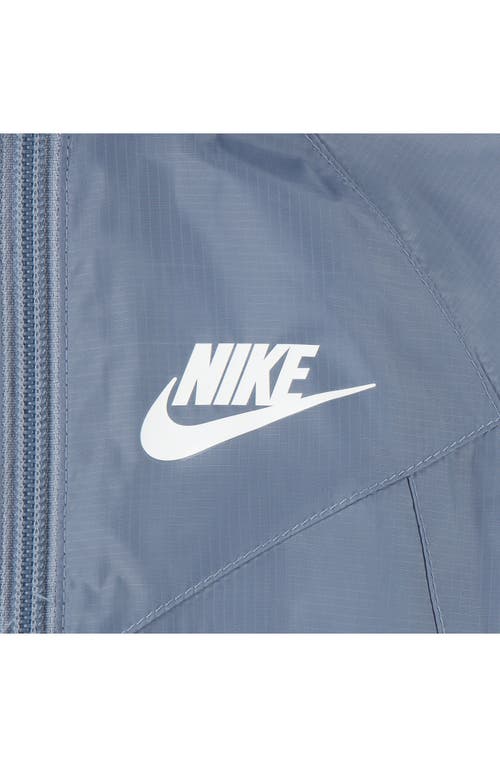 Nike Fleece Lined Windbreaker Jacket In Gray