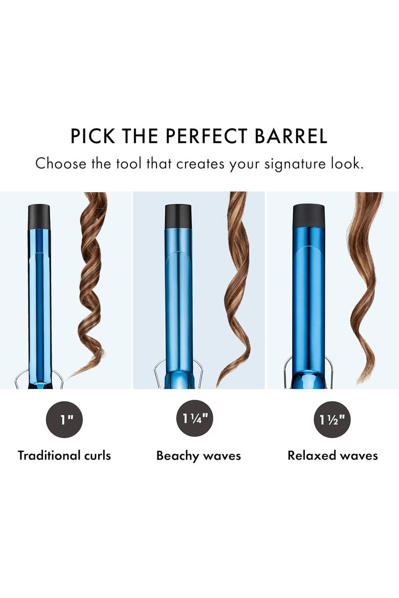 Nano Titanium  1¼" Extended Barrel Curling Iron, Alternate, color, Blue