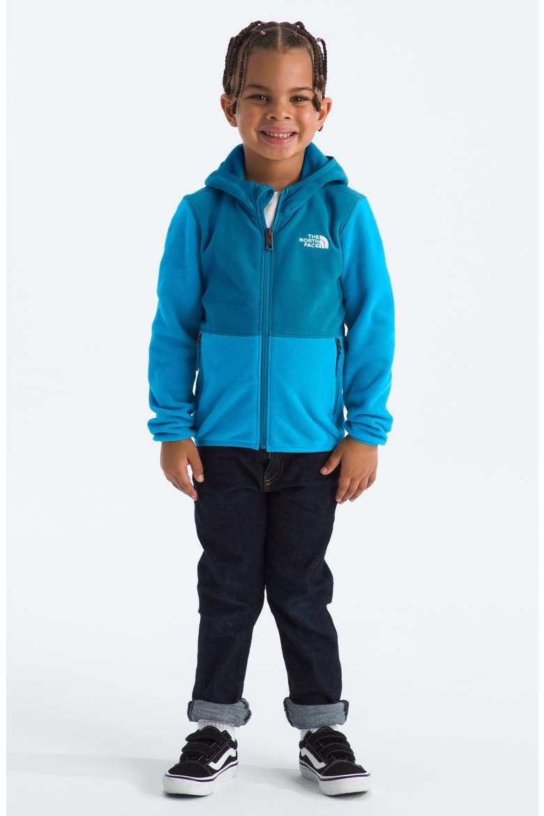 Kids' Glacier Polar Fleece Zip-Up Hoodie, Alternate, color, MERIDIAN BLUE/ DUSK BLUE
