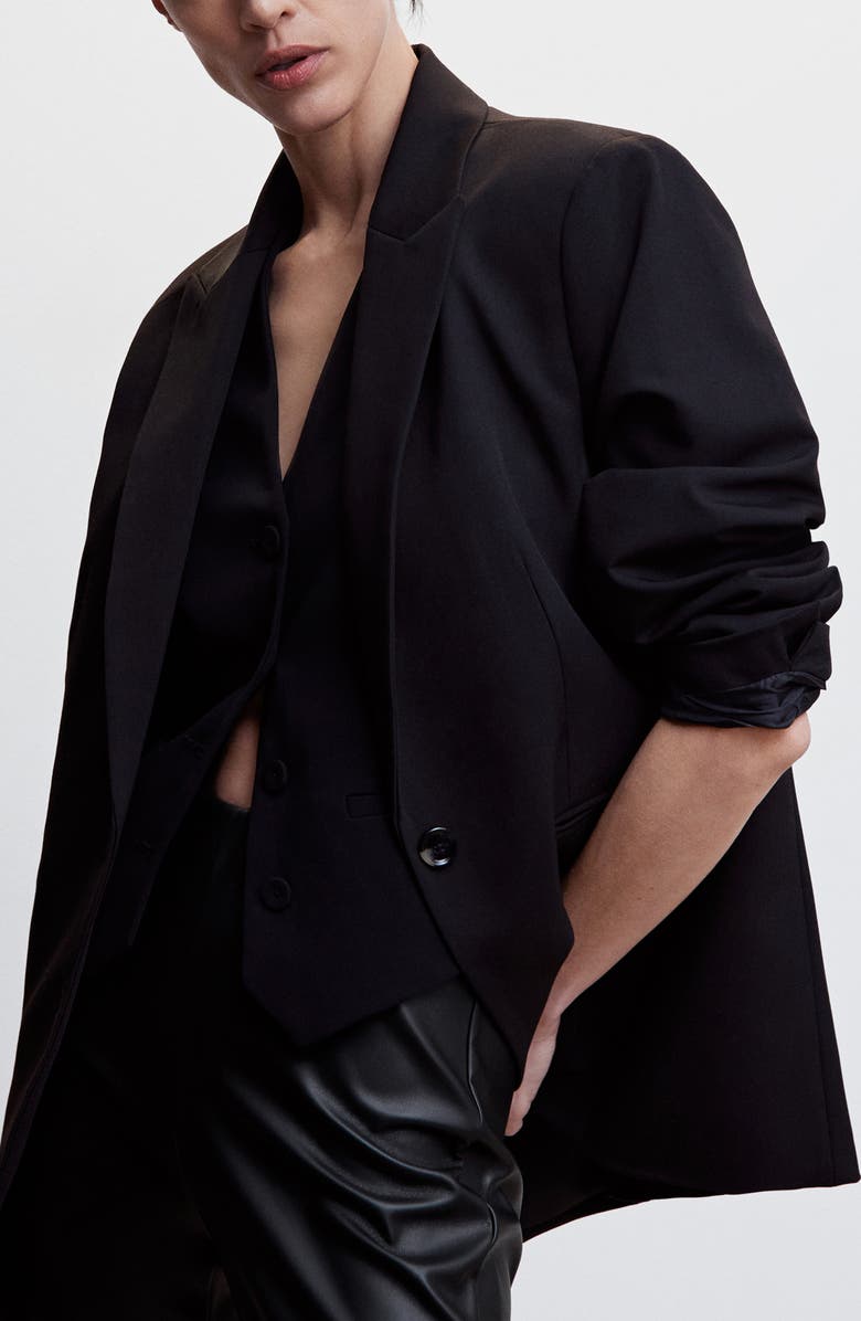 MANGO Faux Leather High Waist Crop Leggings, Alternate, color,