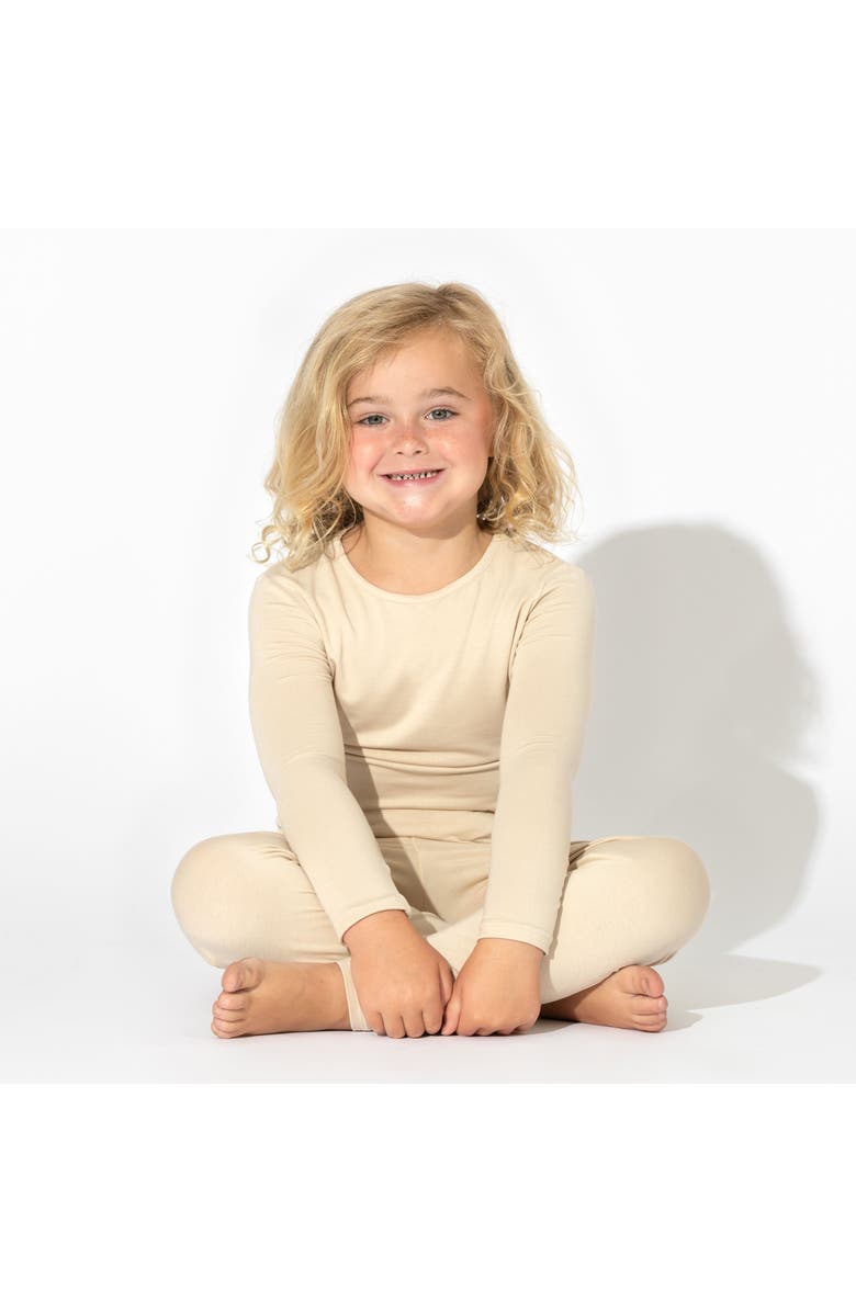 Bellabu Bear Kids' Oat Set of 2 Piece Pajamas, Alternate, color, 