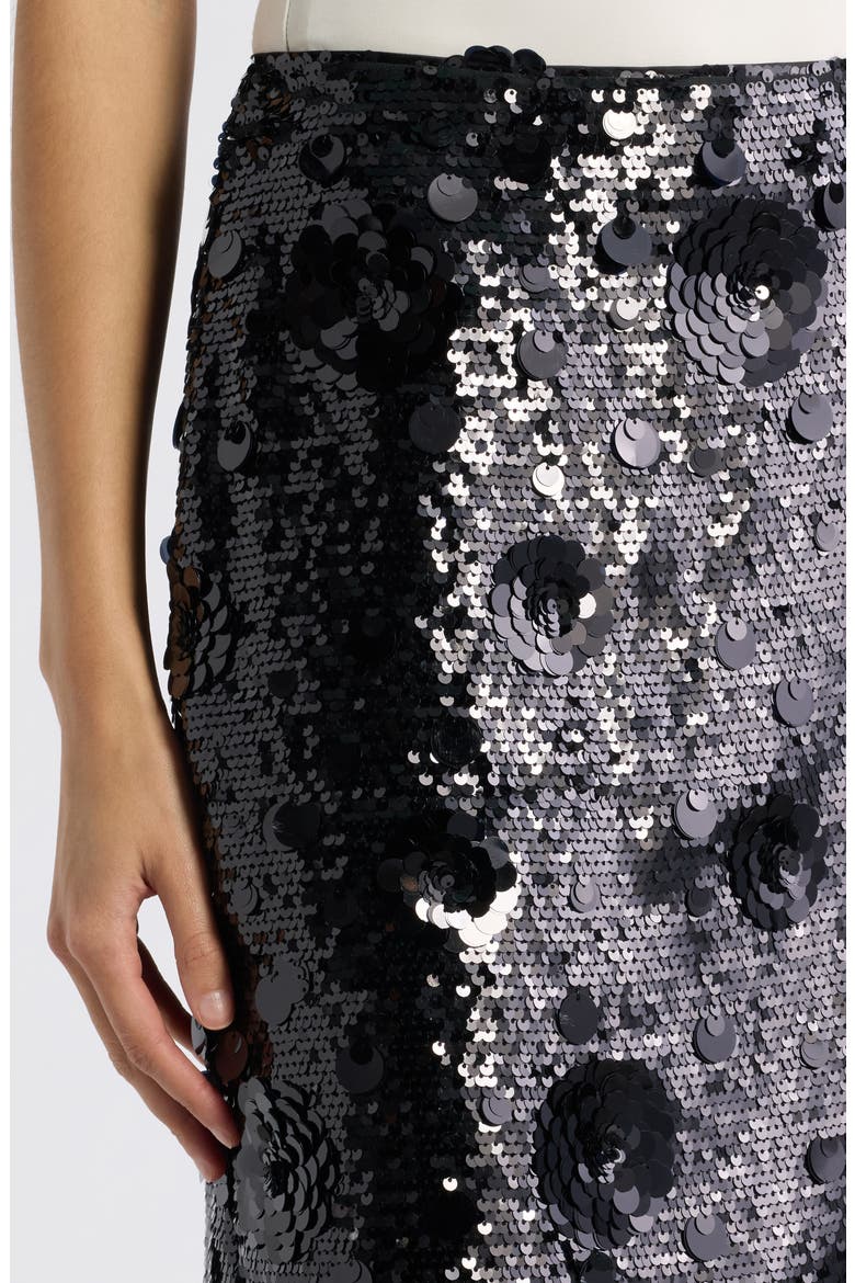 The Amira Sequin Skirt, Alternate, color, NOIR