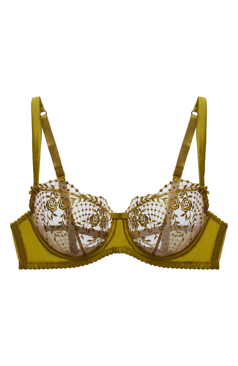 Dita Von Teese Julies Roses Underwire Balconette Bra, Alternate, color, 