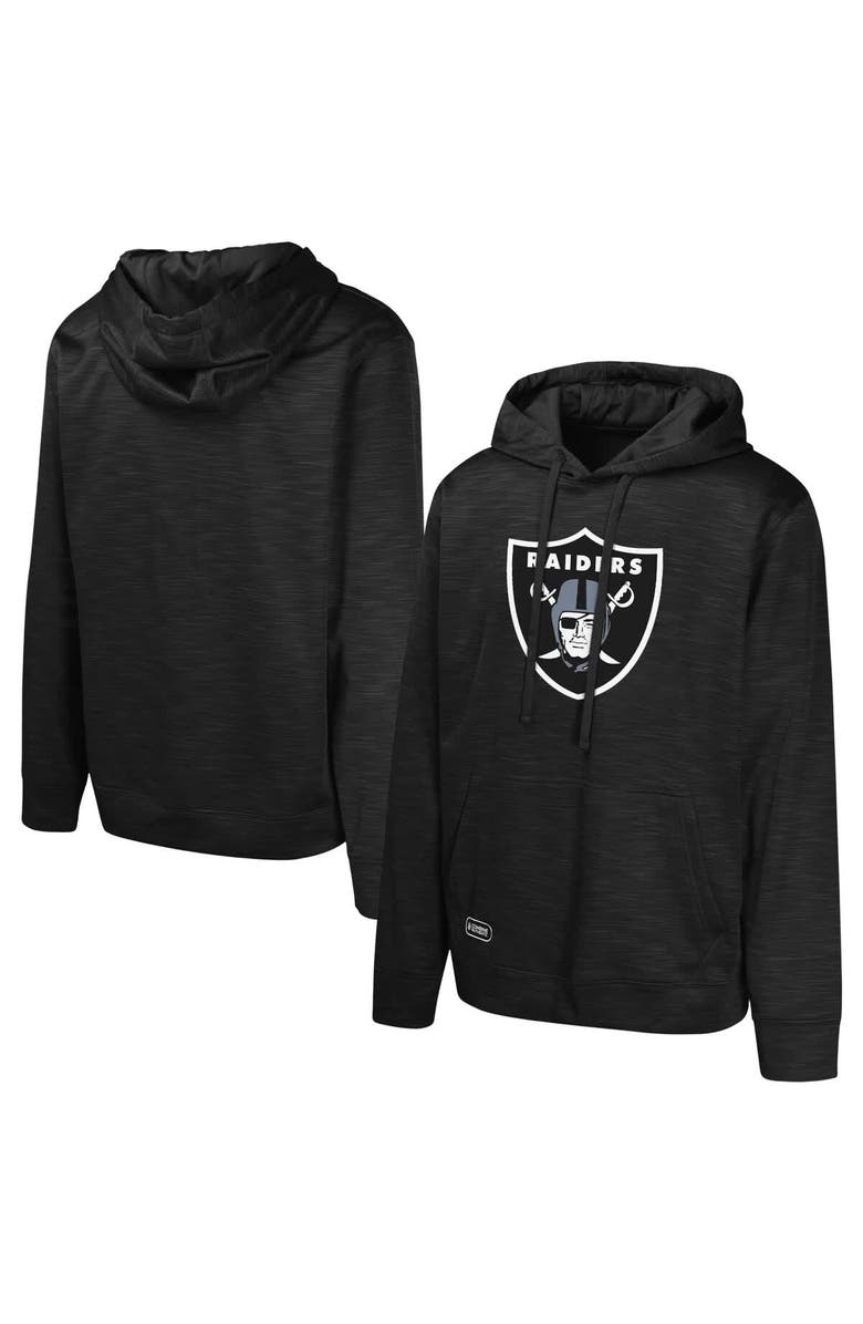 Outerstuff Men's Black Las Vegas Raiders Streak Fleece Pullover Hoodie, Main, color, Black