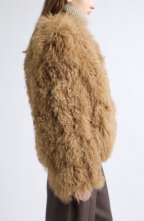 Curly Genuine Shearling Jacket