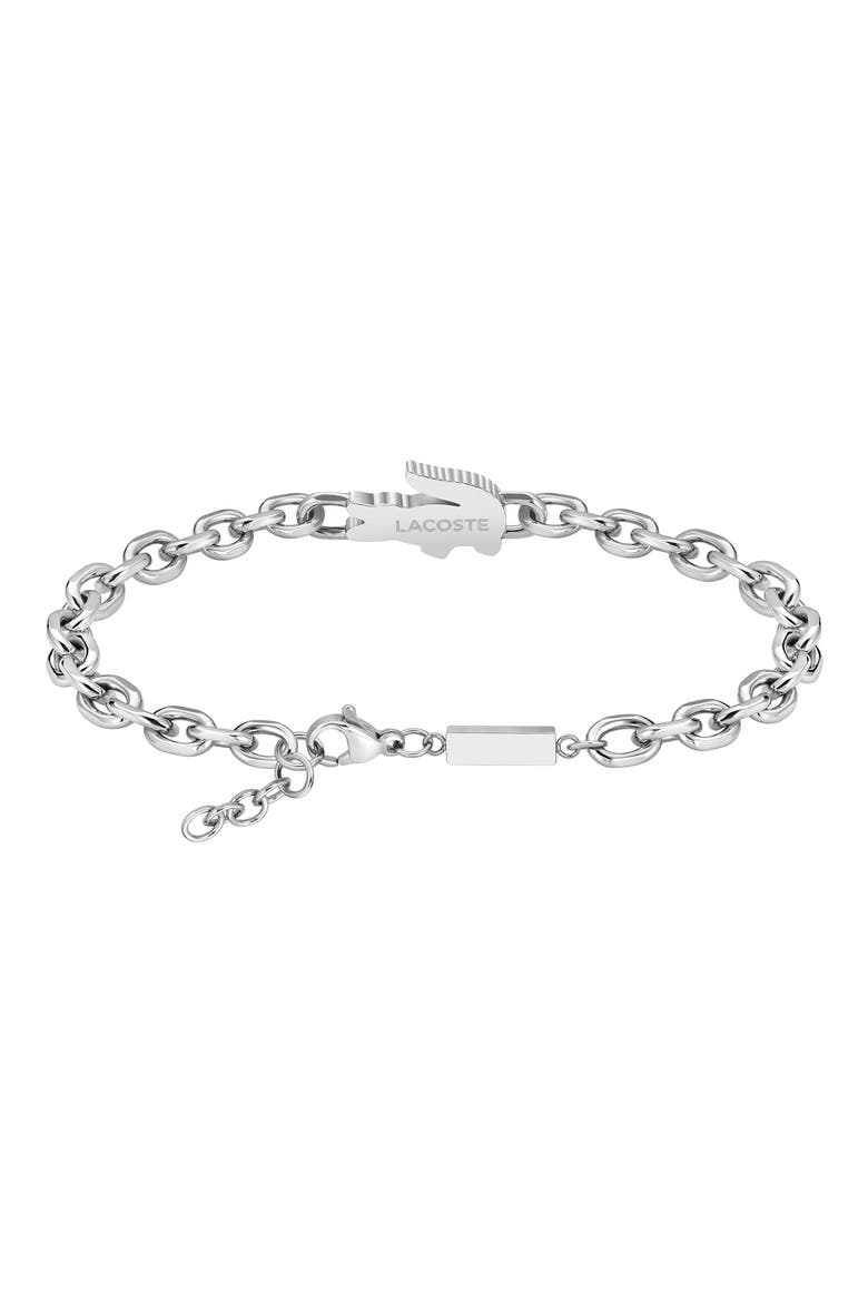 Arthor Crocodile Chain Bracelet, Alternate, color, SILVER