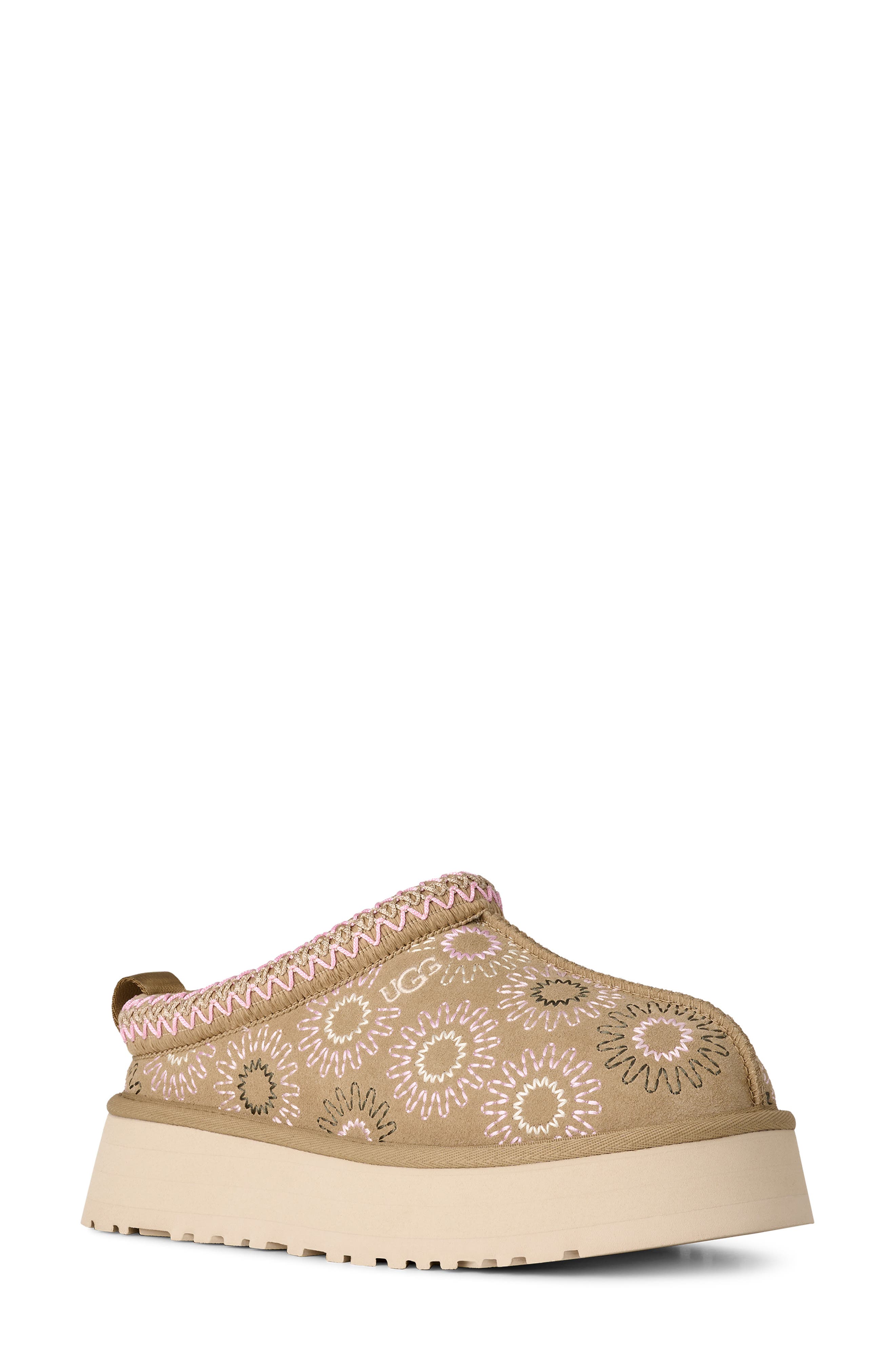 UGG<sup>®</sup> Tazz Sun Stitch Slipper, Main, color, Mustard Seed
