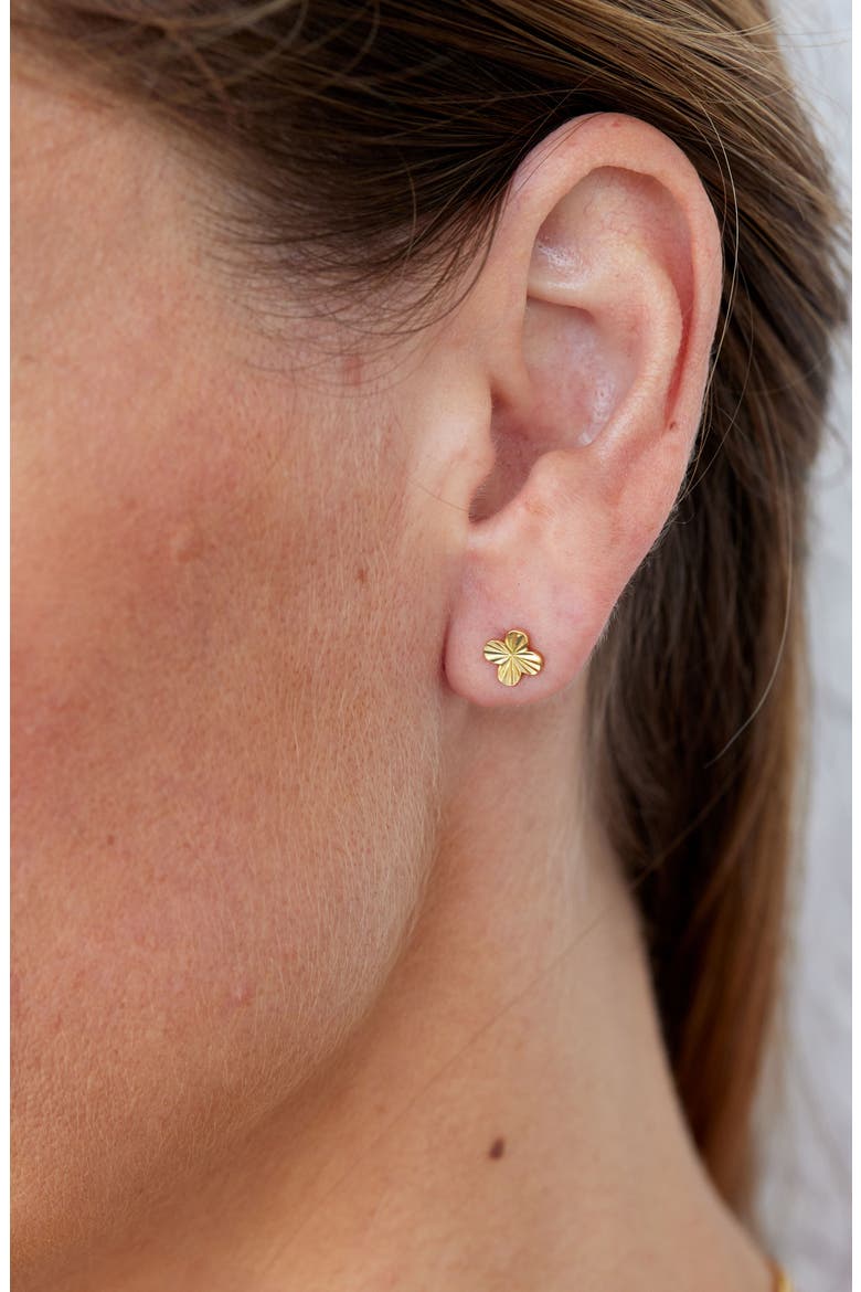 Textured Petite Stud Earrings, Alternate, color, YELLOW