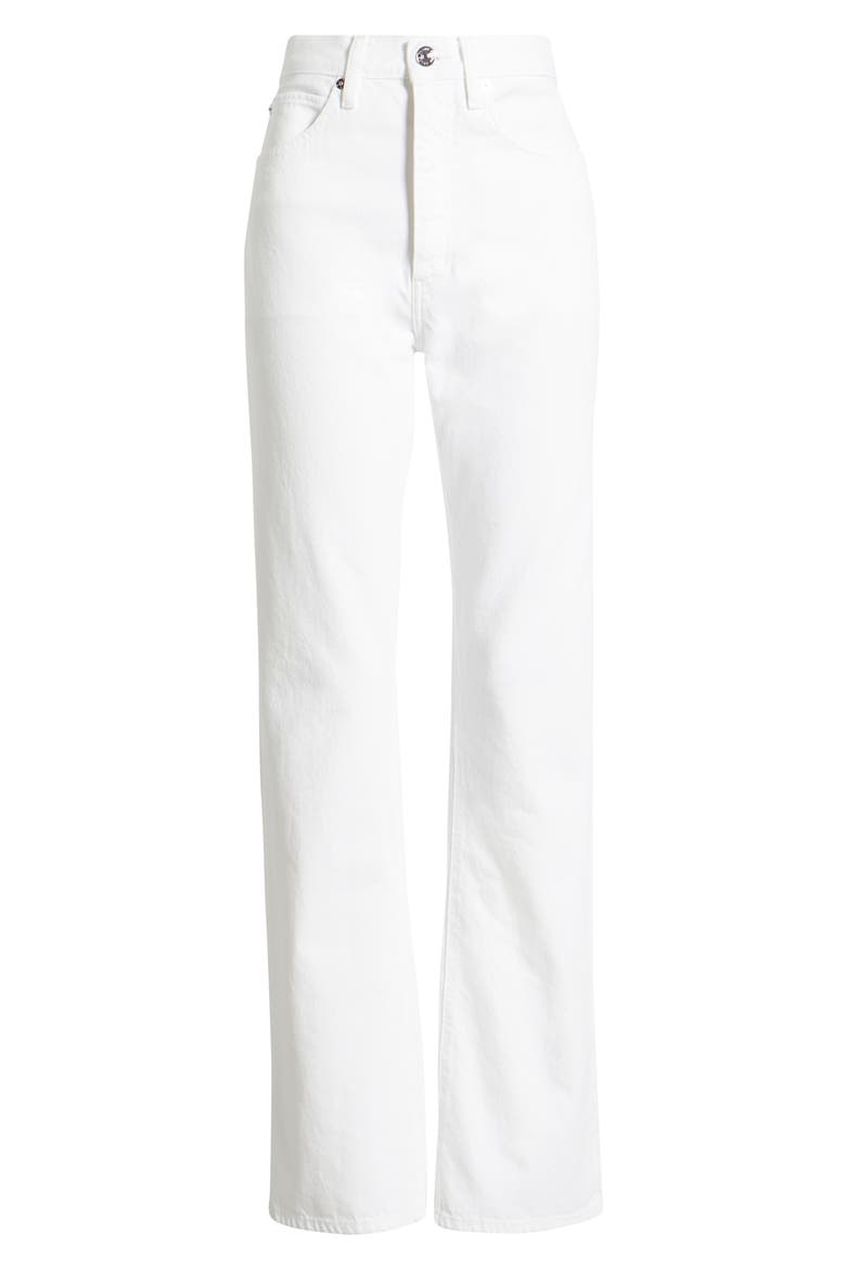The Vertical High Waist Relaxed Straight Leg Jeans, Alternate, color, WHITE
