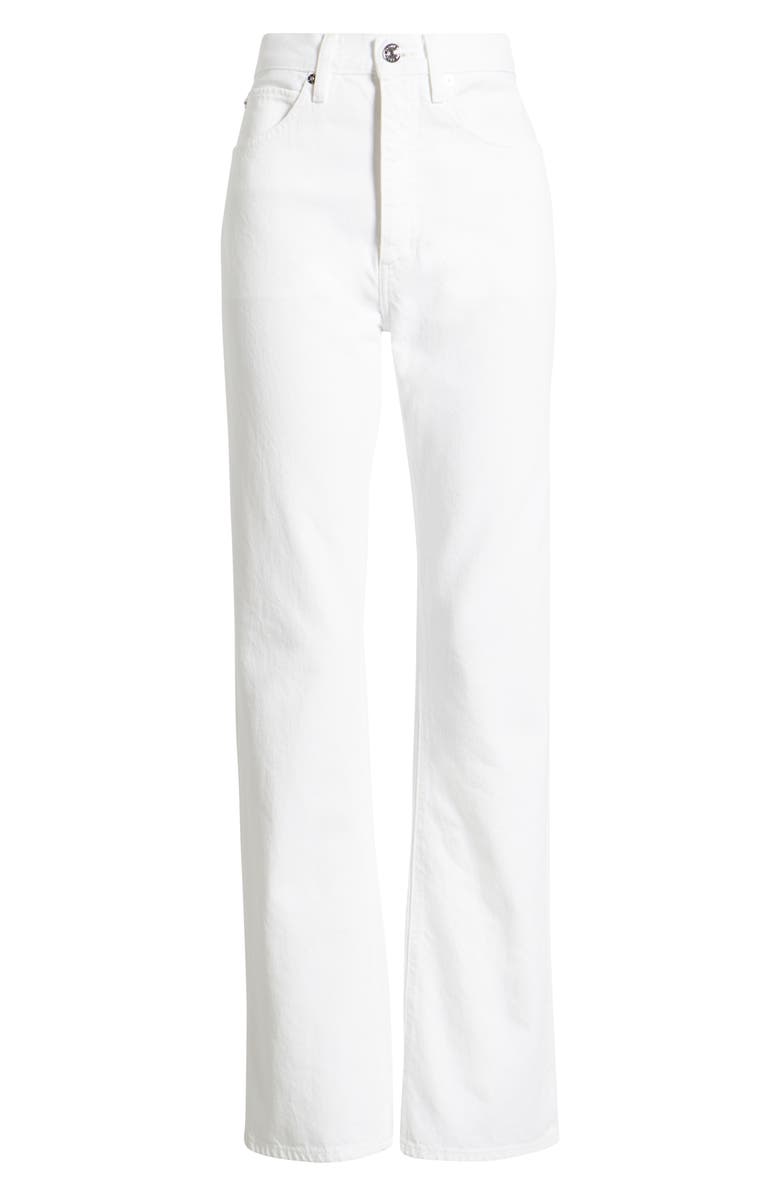 FRAME The Vertical High Waist Relaxed Straight Leg Jeans, Alternate, color, White