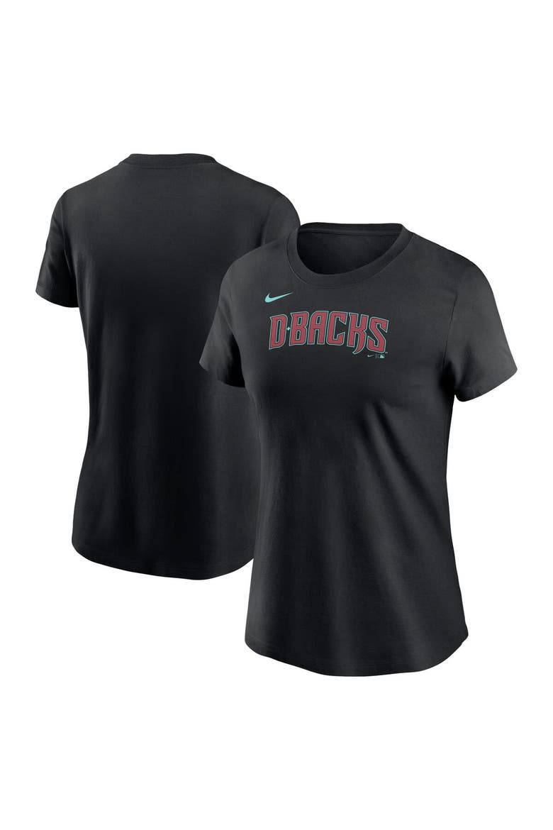 Women's Nike  Black Arizona Diamondbacks Wordmark T-Shirt, Main, color, Black