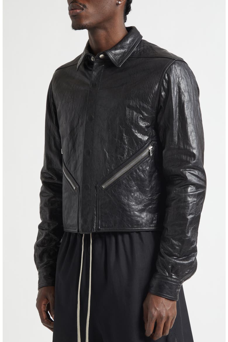 Tour Alice Leather Jacket, Alternate, color, BLACK