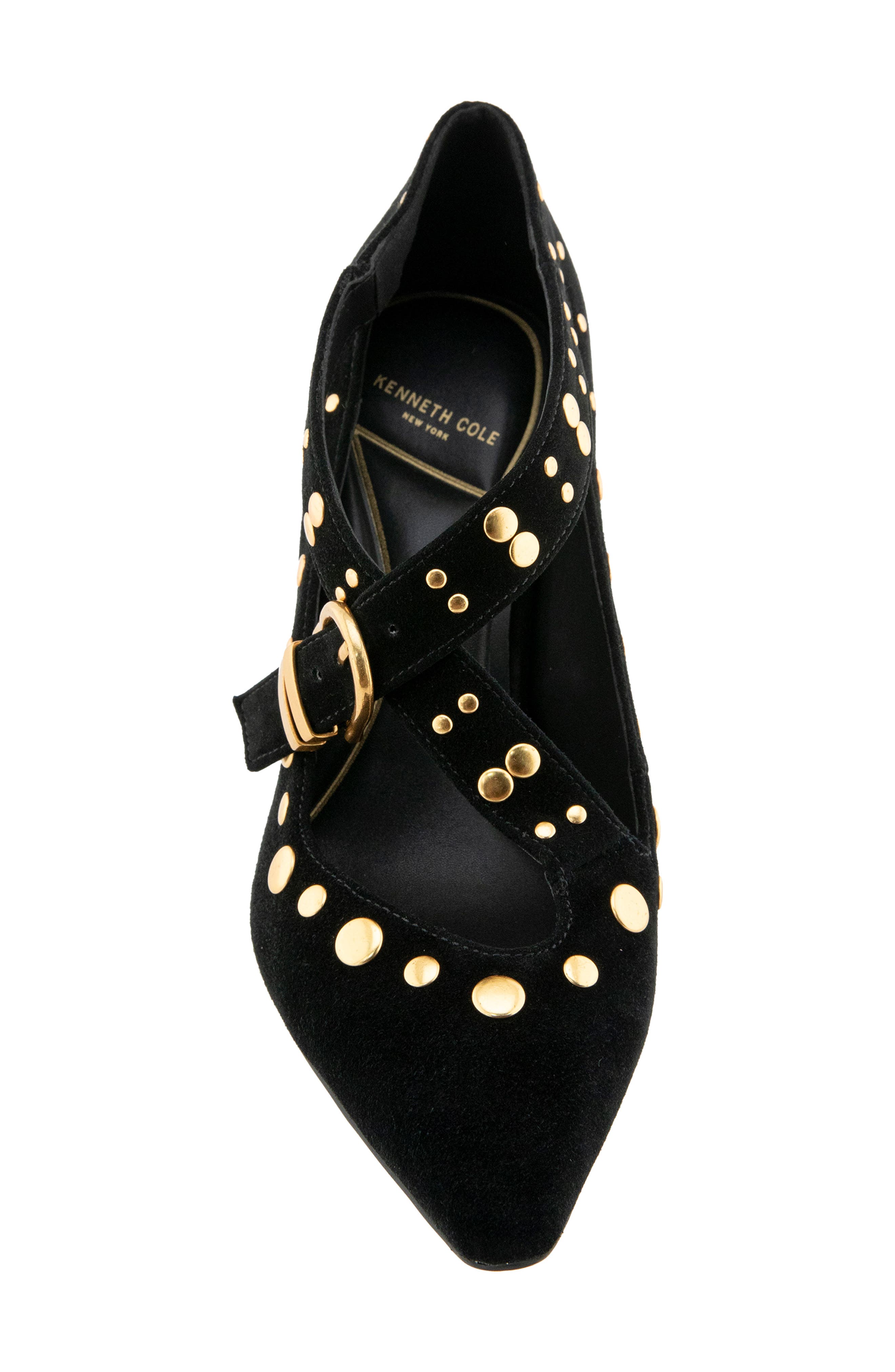 Qupid Stud Pump, Alternate, color, BLACK SUEDE