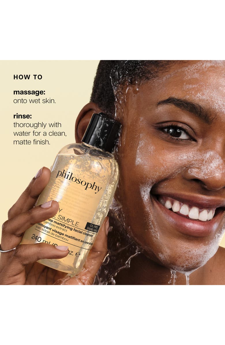 philosophy purity made simple oil-free one-step mattifying facial cleanser, Alternate, color, 