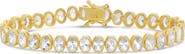SHYMI Bezel Set Oval Cubic Zirconia Tennis Bracelet