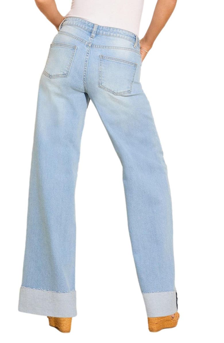 Friends Like These Turn Up Wide Leg Jeans, Alternate, color, Blue