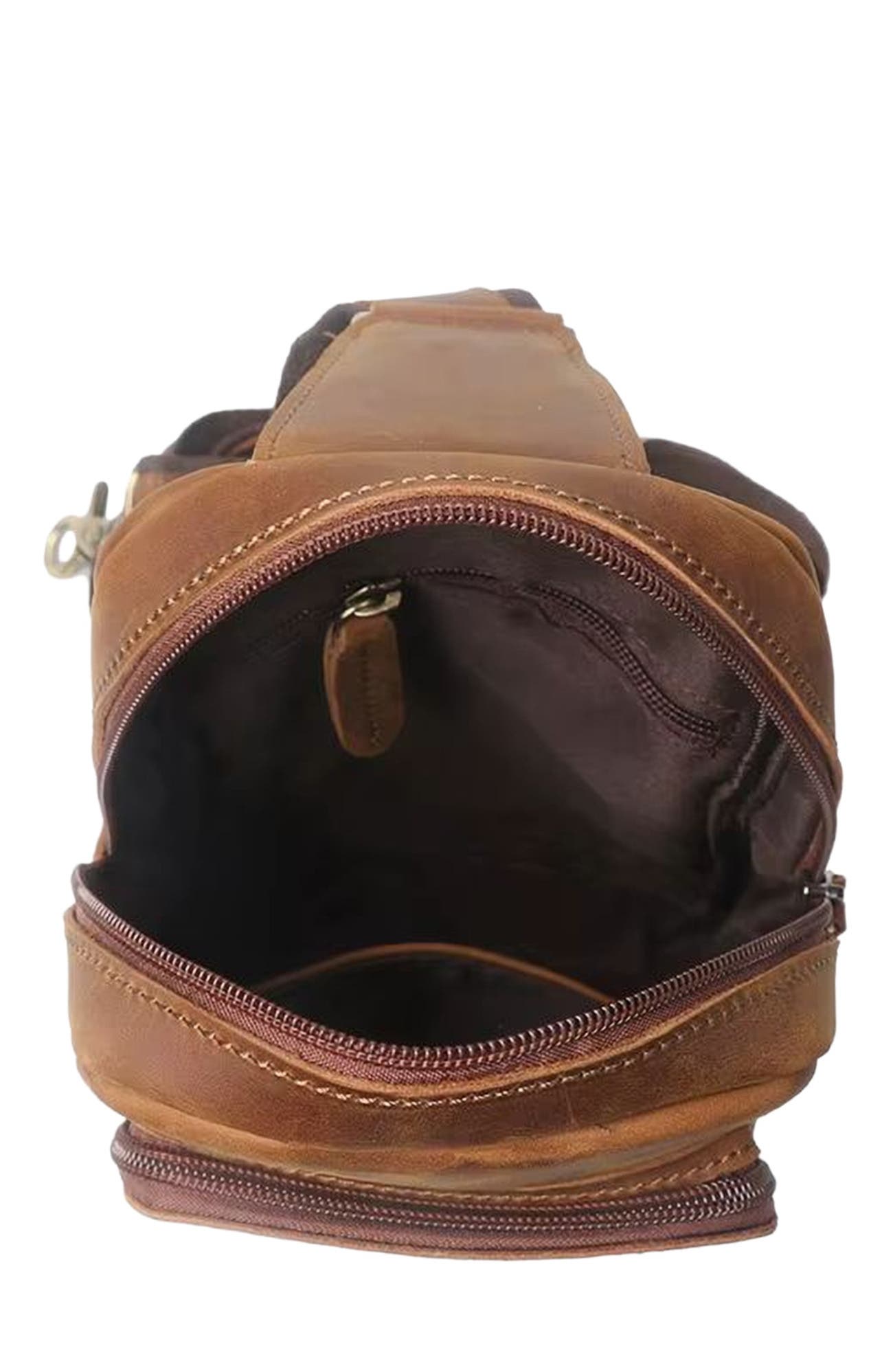 STEEL HORSE LEATHER Erling Leather Sling Bag | Crossbody Leather Pack, Alternate, color, Brown
